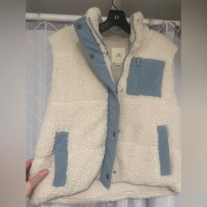 Thread & Supply Cream and Blue Vest